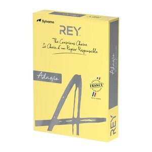 Ramette papier couleur rey adagio couleurs pastel a3 80 gr - 500 feuilles - jaune