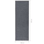 vidaXL Tapis 100x350 cm Gris