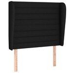 vidaXL Sommier à lattes de lit avec matelas Noir 90x190 cm Tissu