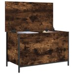 vidaXL Banc de rangement chêne fumé 80x42 5x50 cm bois d'ingénierie