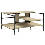 vidaXL Table basse chêne sonoma 100x100x48 5 cm bois d'ingénierie
