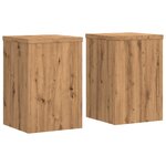 vidaXL Supports pour plantes 2 Pièces chêne artisanal bois d'ingénierie
