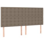vidaXL Têtes de lit 4 Pièces Taupe 100x5x78/88 cm Tissu