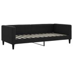vidaXL Lit de jour avec lit gigogne noir 90x200 cm tissu