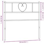 vidaXL Tête de lit métal blanc 100 cm