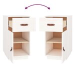 vidaXL Armoire de bureau Blanc 40x50x75 cm Bois massif de pin