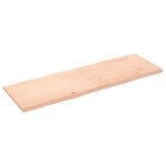 vidaXL Dessus de table bois massif non traité bordure assortie