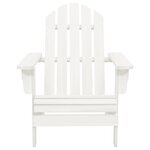 vidaXL Chaise de jardin Adirondack avec pouf et table Sapin Blanc