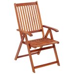 vidaXL Chaises pliables de jardin lot de 4 Bois d'acacia solide