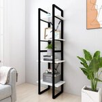 vidaXL Bibliothèque à 4 niveaux blanc 40x30x140 cm bois d'ingénierie