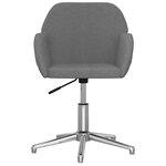 vidaXL Chaises pivotantes à manger lot de 2 Gris clair Tissu