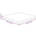 vidaXL Dessus de table carré Marron clair50x50x2 5cm Bois chêne traité