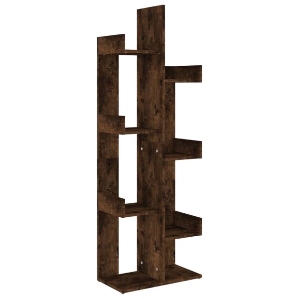 vidaXL Bibliothèque 48x25 5x140 cm Chêne fumé Bois d'ingénierie