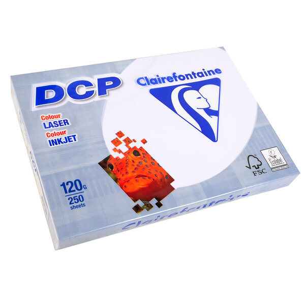 Ramette 250 Feuilles Papier DCP 120g A4 210x297 mm Certifié FSC Blanc CLAIREFONTAINE