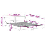 vidaXL Cadre de lit sans matelas cire marron 150x200cm bois pin massif