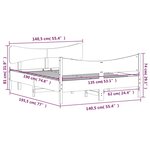 vidaXL Cadre de lit sans matelas blanc 135x190 cm bois de pin massif