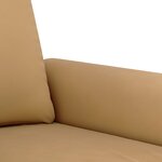 vidaXL Canapé à 2 places Marron 120 cm Velours
