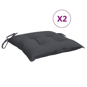 vidaXL Coussins de chaise lot de 2 anthracite 50x50x7 cm tissu oxford