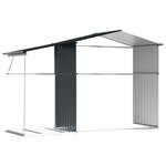 vidaXL Abri de jardin anthracite 277x192 5x179 cm acier galvanisé