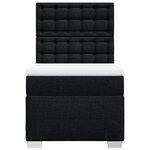 vidaXL Sommier à lattes de lit et matelas Noir 80x200 cm Tissu