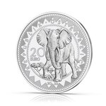 Pièce de monnaie 20 euro Autriche 2022 argent BE – Sérénité de l’éléphant