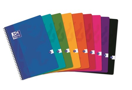 Cahier Spirale A4 100 Pages 90g Satiné Grands Carreaux Séyès Coloris Aléatoire OXFORD