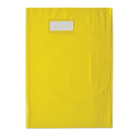 Protège-cahier Styl'SMS A4 (21x29,7 cm) pvc 120 avec Porte-étiquette Jaune ELBA