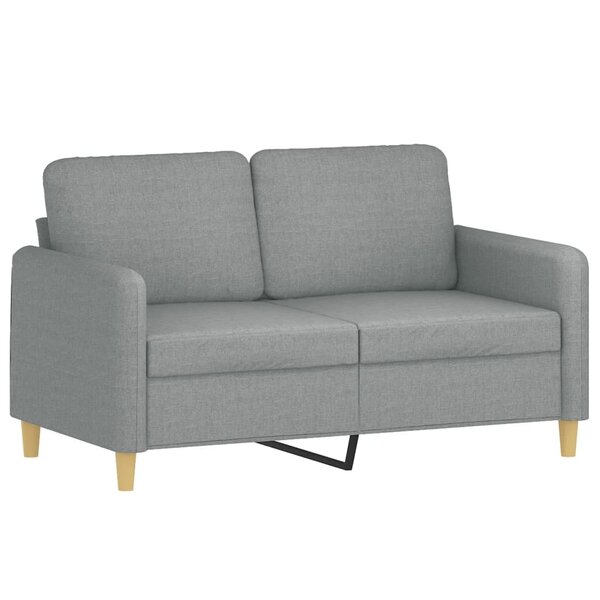 vidaXL Canapé à 2 places Gris clair 120 cm Tissu