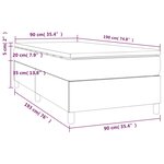 vidaXL Sommier à lattes de lit avec matelas Cappuccino 90x190 cm