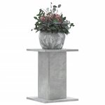 vidaXL Supports pour plantes 2 Pièces gris béton bois d'ingénierie