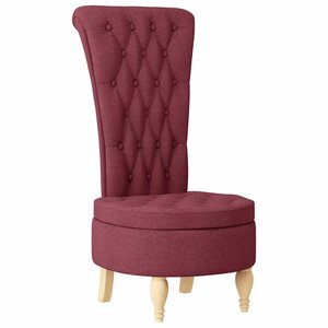 vidaXL Fauteuil à pantoufle Bordeaux 56 5 x 70 x 110 cm tissu