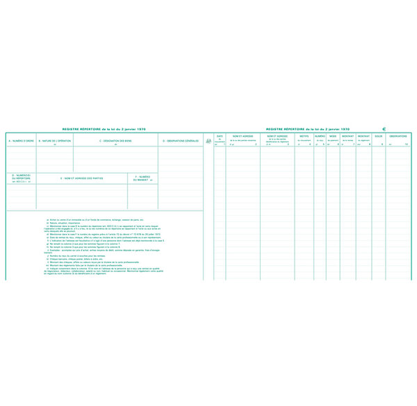Piqûre 25x32cm Agents immobiliers 80pages EXACOMPTA