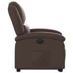 vidaXL Fauteuil inclinable électrique marron similicuir
