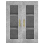 vidaXL Buffet haut Gris béton 69 5x34x180 cm Bois d'ingénierie