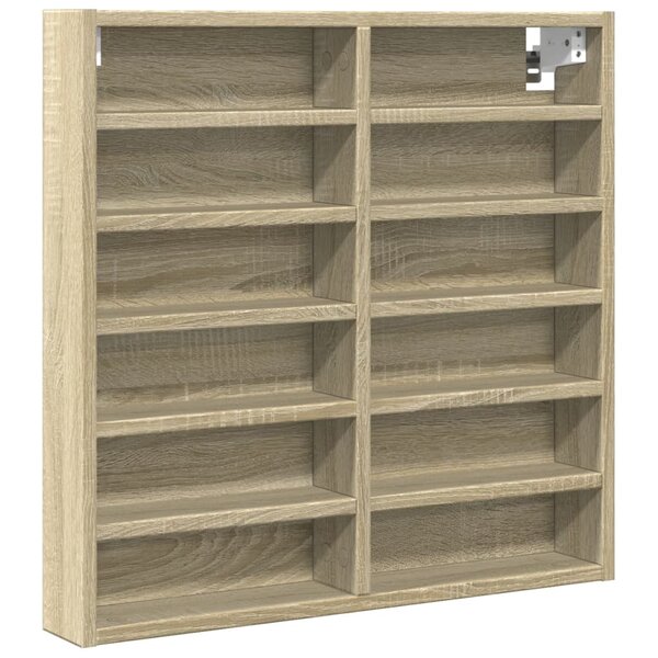 vidaXL Armoire à vitrine chêne sonoma 60x8 5x58 cm bois d'ingénierie