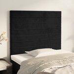 vidaXL Têtes de lit 2 Pièces Noir 100x5x78/88 cm Velours