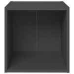 vidaXL Meubles TV 4 Pièces gris 37x35x37 cm bois d’ingénierie