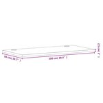 vidaXL Dessus de bureau 100x50x2 5 cm bois massif de hêtre