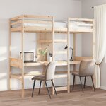 vidaXL Cadre de lit superposé sans matelas 90x190cm bois de pin massif
