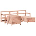 vidaXL Salon de jardin 5 Pièces bois massif sapin de douglas