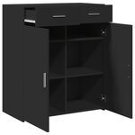 vidaXL Buffet noir 80x42 5x93 cm bois d'ingénierie