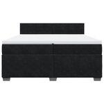 vidaXL Sommier à lattes de lit et matelas Noir 200x200 cm Velours