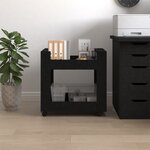vidaXL Chariot de bureau Noir 60x45x60 cm Bois d'ingénierie