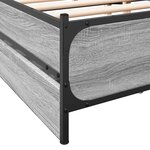 vidaXL Cadre de lit et tiroirs sonoma gris 200x200cm bois d'ingénierie