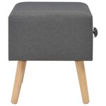 vidaXL Tables de chevet 2 Pièces Gris foncé 40x35x40 cm Tissu