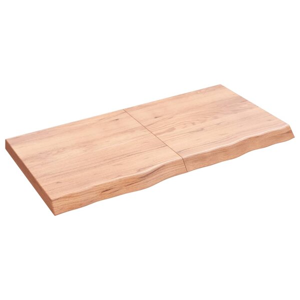 vidaXL Dessus de table marron clair bois chêne massif traité