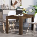 vidaXL Table à dîner Chêne marron 140x74 5x76 cm Bois d'ingénierie