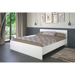 Lit adulte BOSTON 160 x 200 - blanc