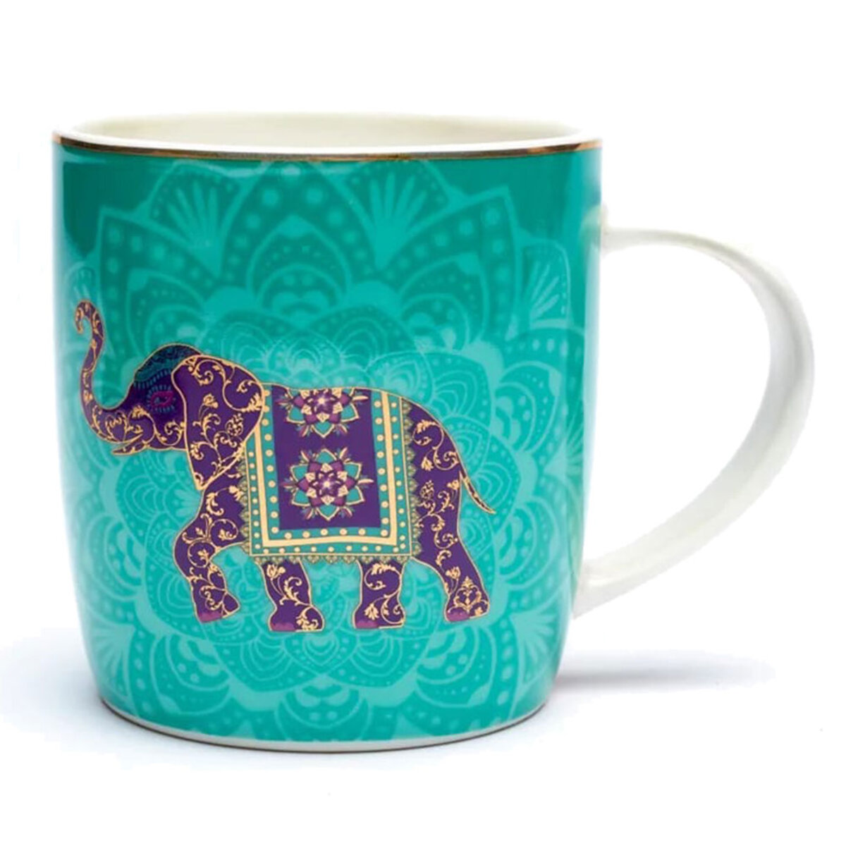Mug éléphant avec porte sachet à thé en porcelaine 500 ml - Tasse et Mugs -  Achat & prix