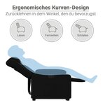 vidaXL Fauteuil inclinable Noir Similicuir